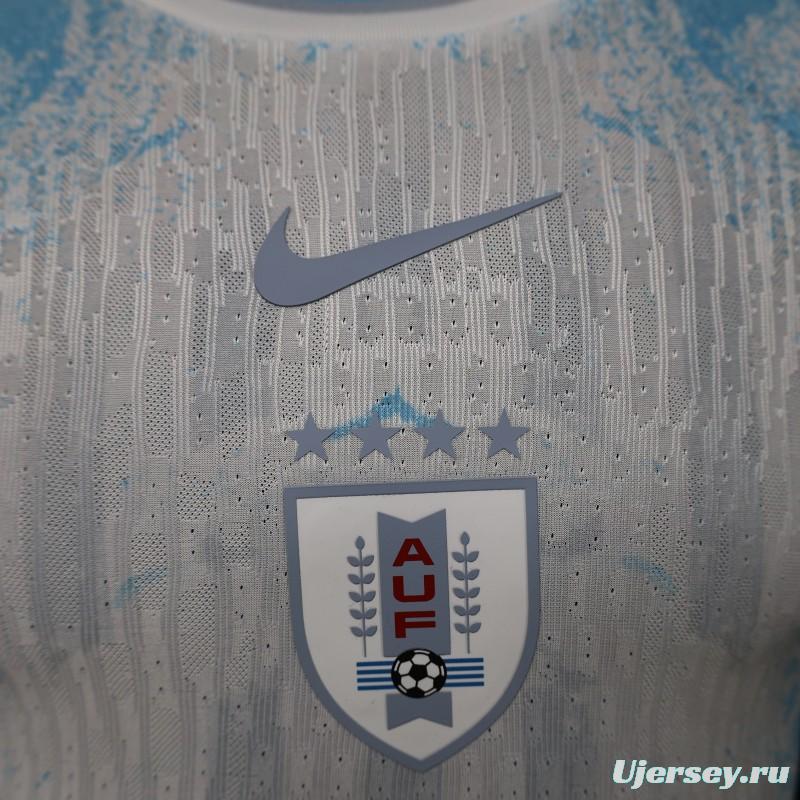 Player Version 2026 Uruguay Away Special Edition White  Jersey