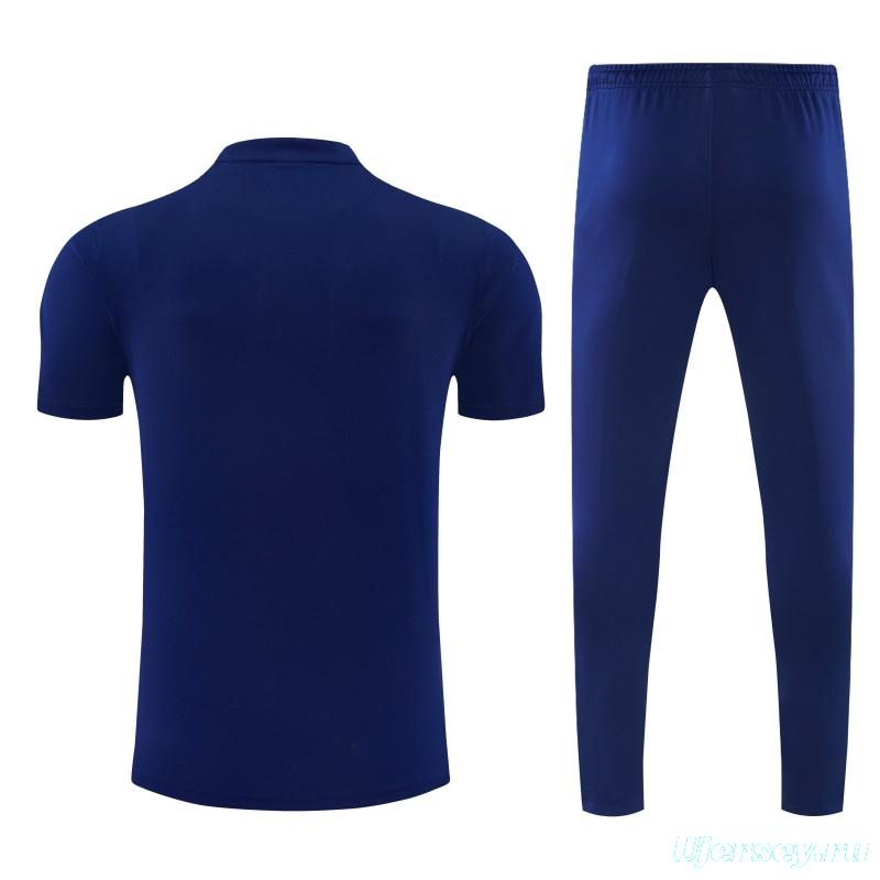 26/27 Manchester City Navy Blue  Short Sleeve Tracksuit + Long Pants