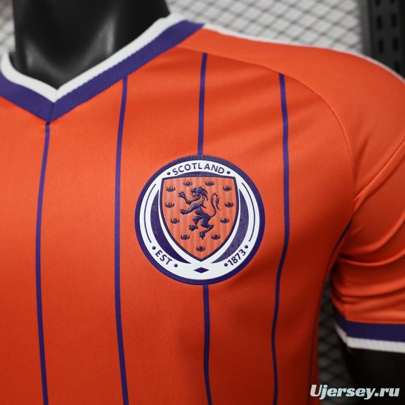 Player Version 26/27 Scotland Away Orange with Purple Pinstripe Jersey