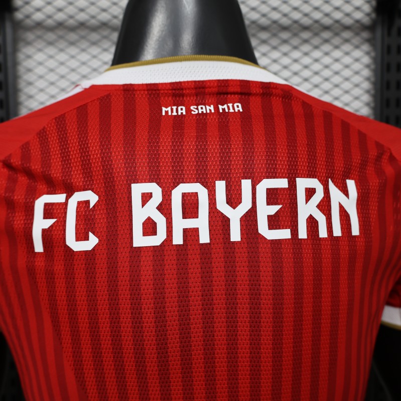 Player Version 26/27 Bayern Munich Red with Tonal Stripe Home Jersey