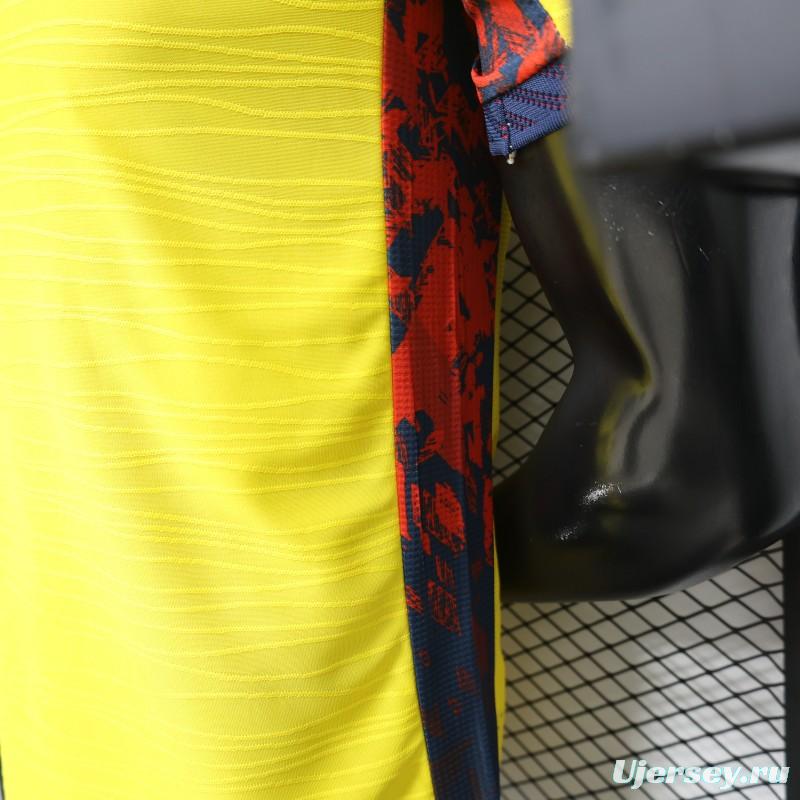 Player Version 2026 Ecuador Yellow with Tonal Wave  Home Jersey