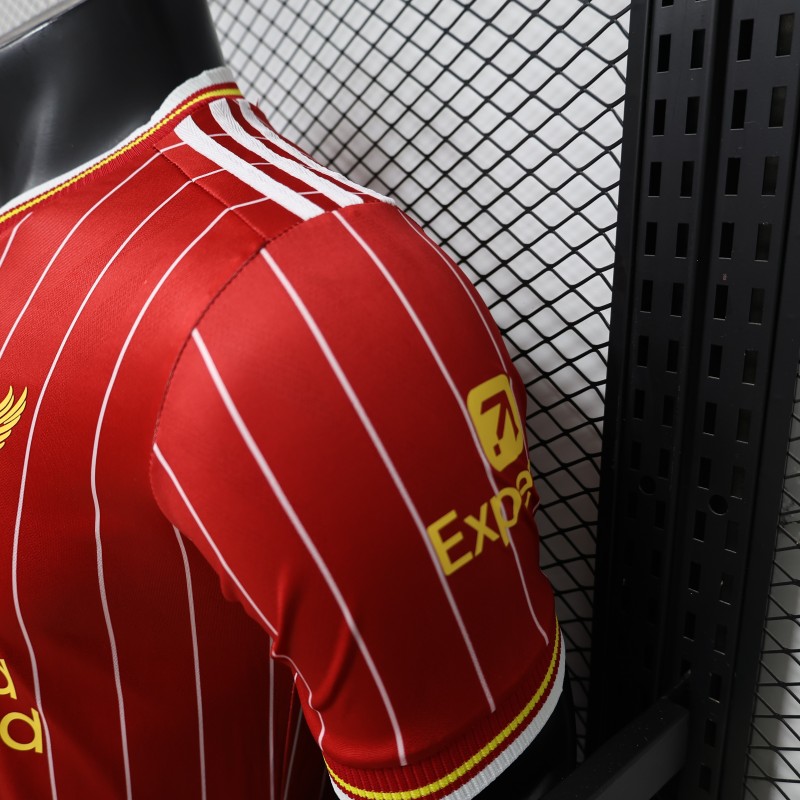 Player Version 26/27 Liverpool Red with White Pinstripe Home Jersey