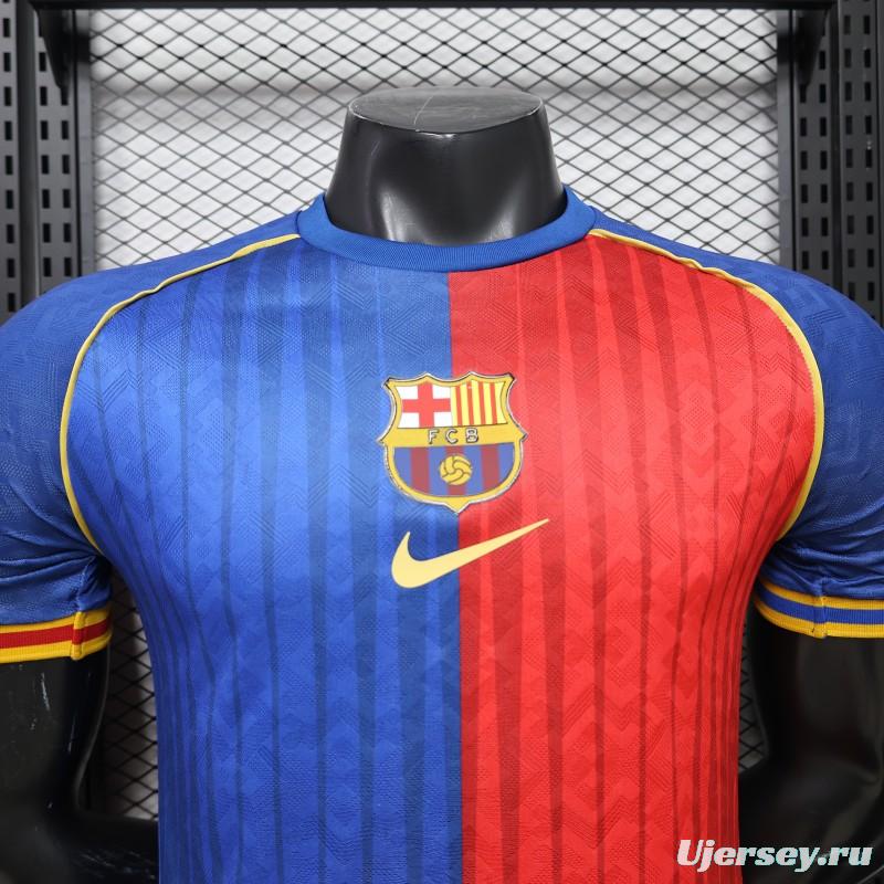 Player Version 26/27 FC Barcelona Royal Blue & Garnet Red Vertical Stripes  Special Edition Jersey