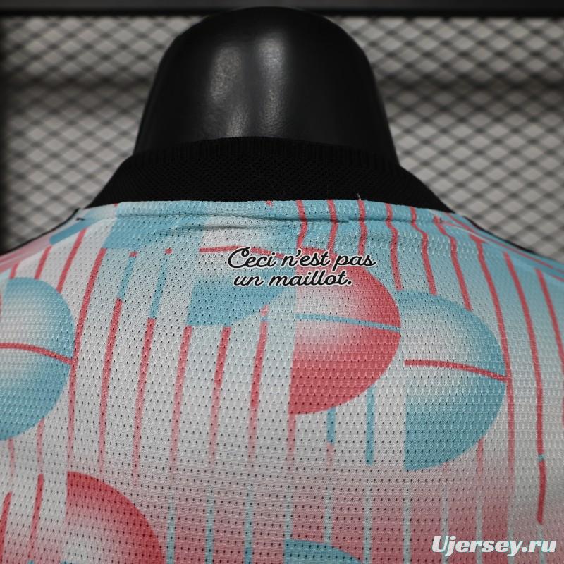 Player Version 26/27 Belgium Frozen Blue & Pink  Away Long Sleeve Jersey