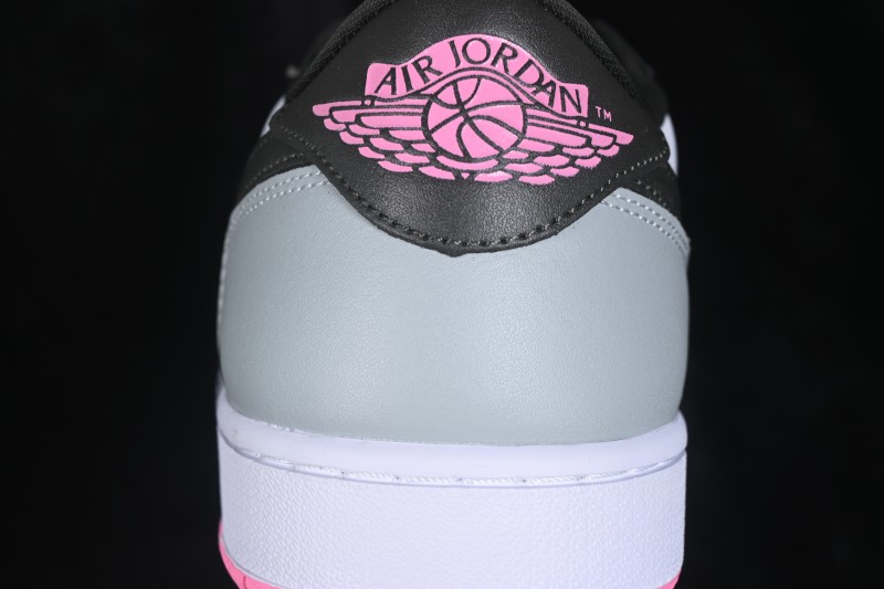 Nike Air Jordan 1 Low Retro Basketball Shoes with Classic Black-Grey-Pink Colorway - DD9315-119
