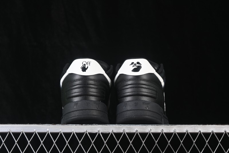 Off-White Out of Office Low-Top Fashion Skate Shoes Black White