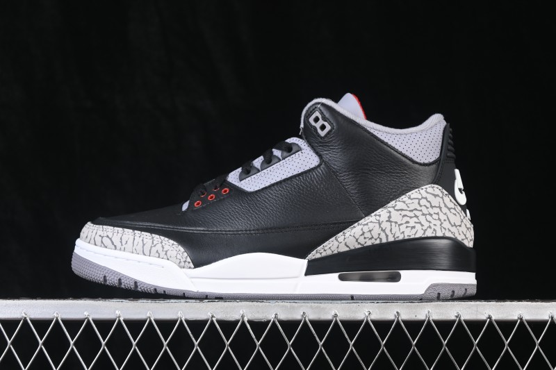 Nike Air Jordan 3 Retro Black Cement Sneakers - DN3707-010