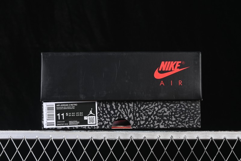 Nike Air Jordan 3 Retro Black Cement Sneakers - DN3707-010