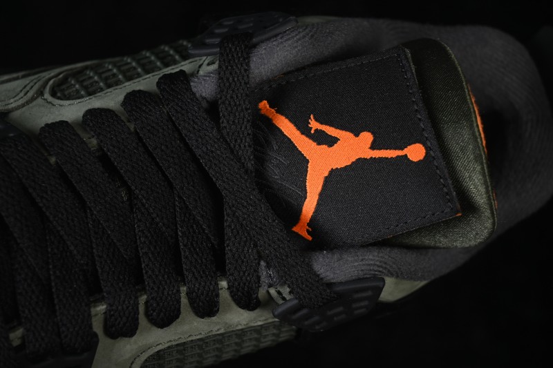 Air Jordan 4 Retro x Undefeated Olive Suede Sneakers - IB1519-200