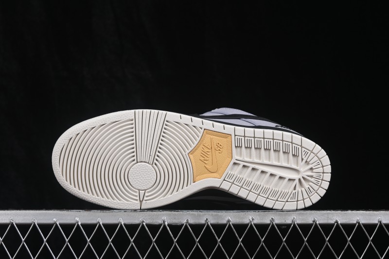 Nike SB Dunk Low Retro Skateboarding Shoes with Premium Leather Construction - FN5880-001