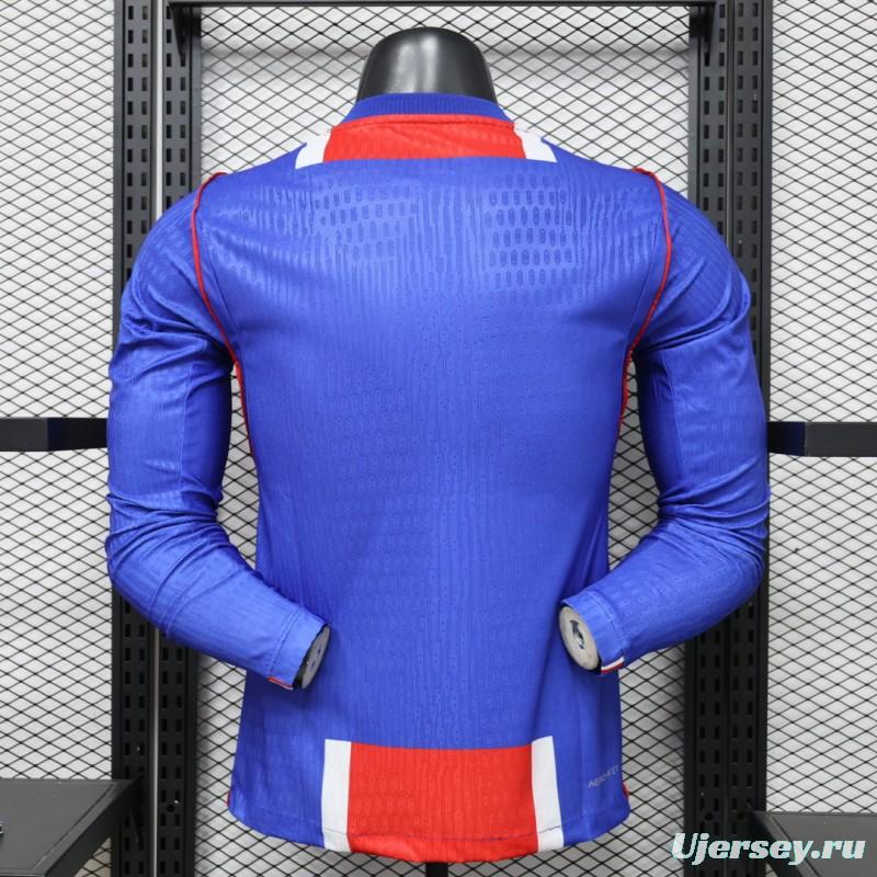 Player Version 26/27 PSG Blue & Red Stripe Long Sleeve Home Jersey