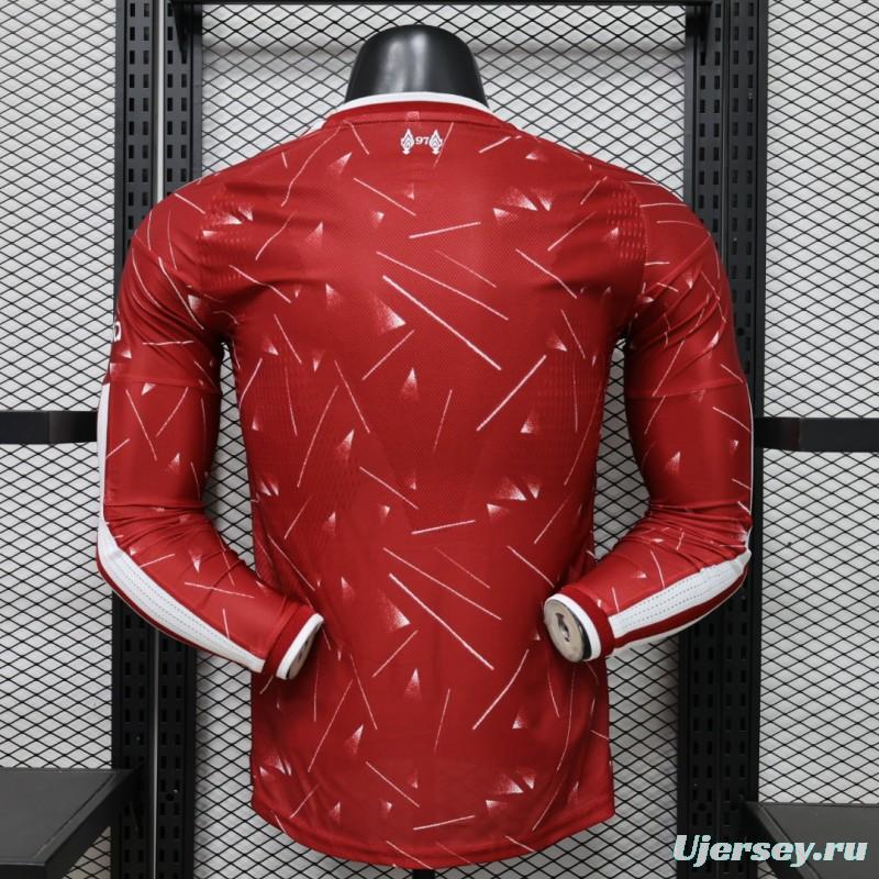 Player Version 26/27 Liverpool Red Lightning Fragment Long Sleeve Home Jersey