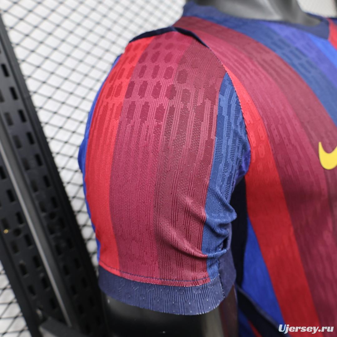 Player Version 26/27 FC Barcelona Deep Blue & Red Stripe  Home Jersey