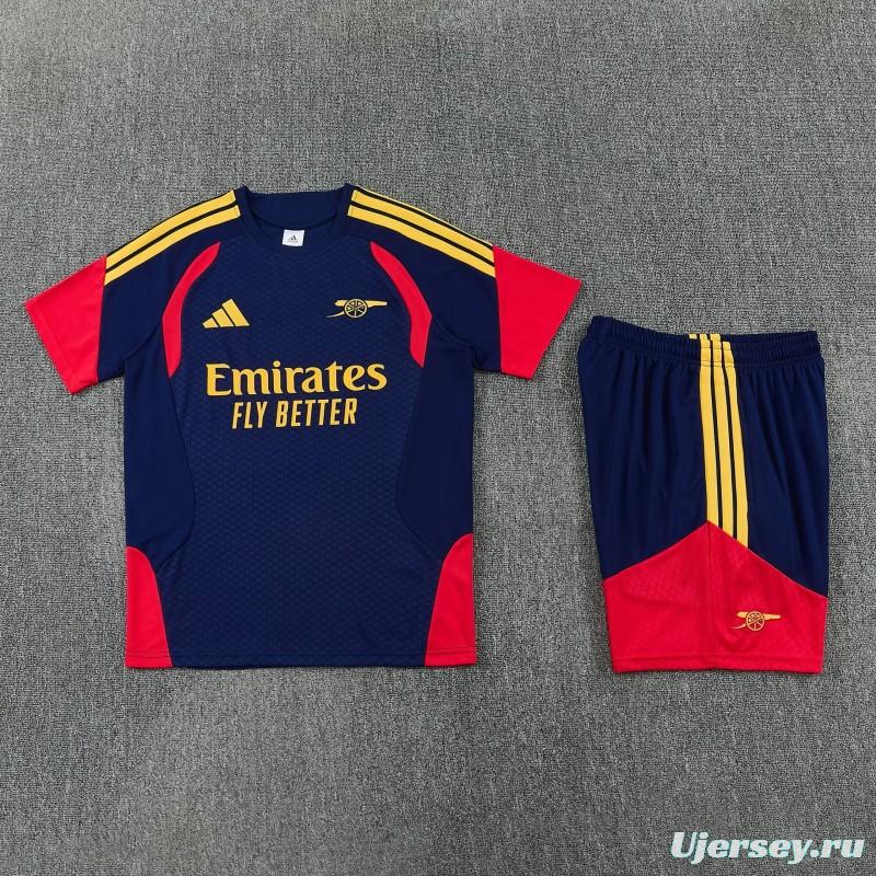 26/27 Arsenal  Navy Blue Short Sleeve+Soccer Shorts