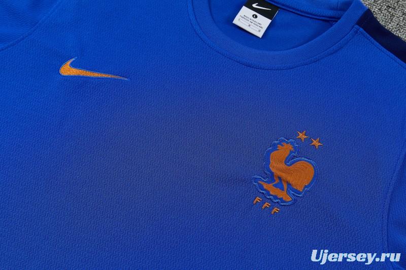 26/27 France Blue Short Sleeve+Soccer Shorts