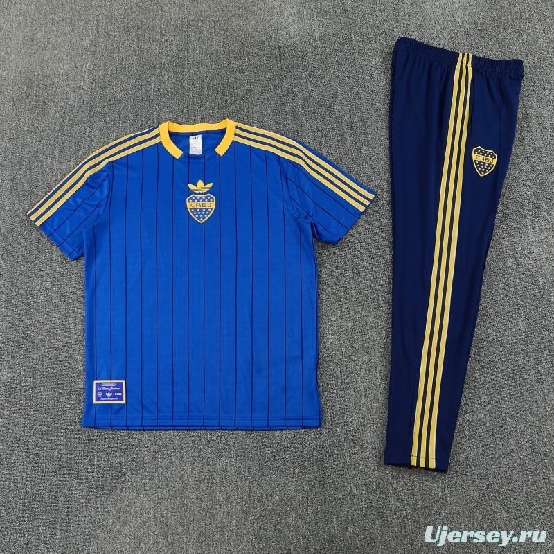 26/27 Boca Blue&Vavy Blue Short Sleeve Tracksuit + Long Pants