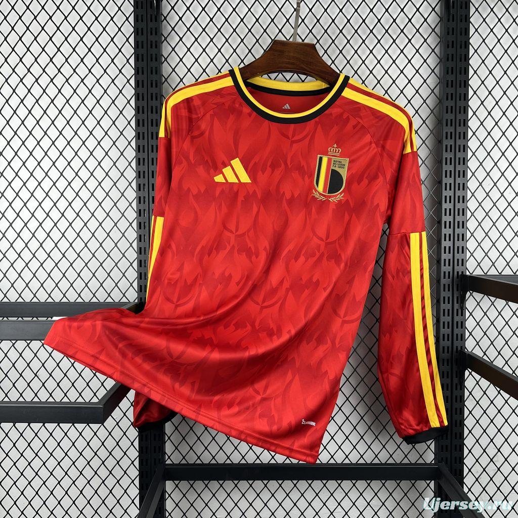 2026 Mens Belgium World Cup Home Long Sleeve Jersey