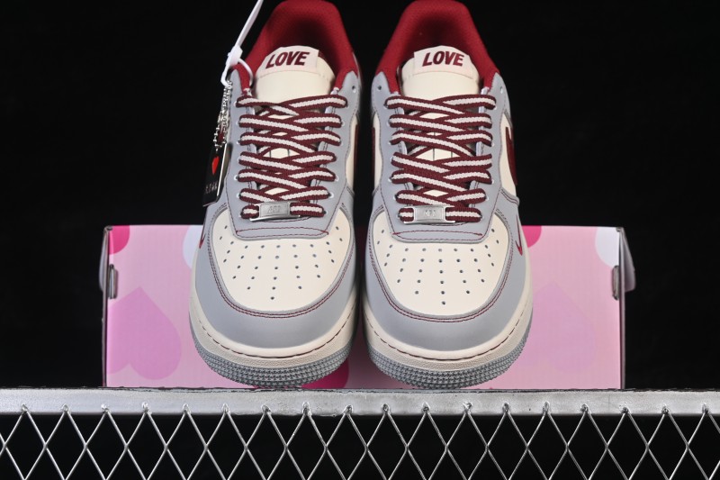 Nike Air Force 1 '07 Low Valentine's Day Limited Edition Smoke Grey with Red Accents Low-Top Casual Skateboarding Shoes - NH0601-540