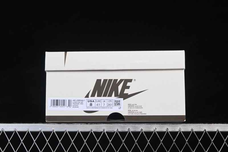 Nike Travis Scott x Air Jordan 1 Low OG Retro Basketball Shoes with Reverse Swoosh Design - HQ2004-400