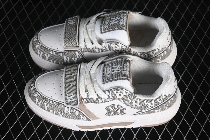 NY MLB Chunky Liner Pocket Monogram High-Top Casual Running Shoes with Elevated Sole - 3ASXM026N50BGS