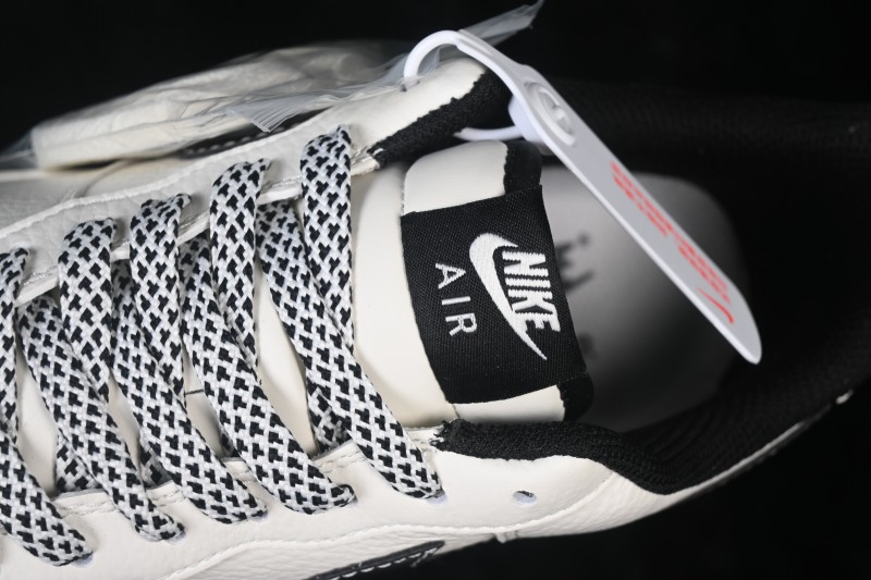 Nike Air Force 1 '07 Low Black and White Contrast Retro Basketball Sneakers - MM3399-817