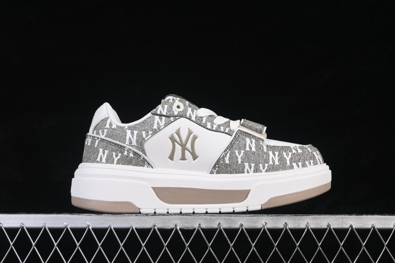 NY MLB Chunky Liner Pocket Monogram High-Top Casual Running Shoes with Elevated Sole - 3ASXM026N50BGS
