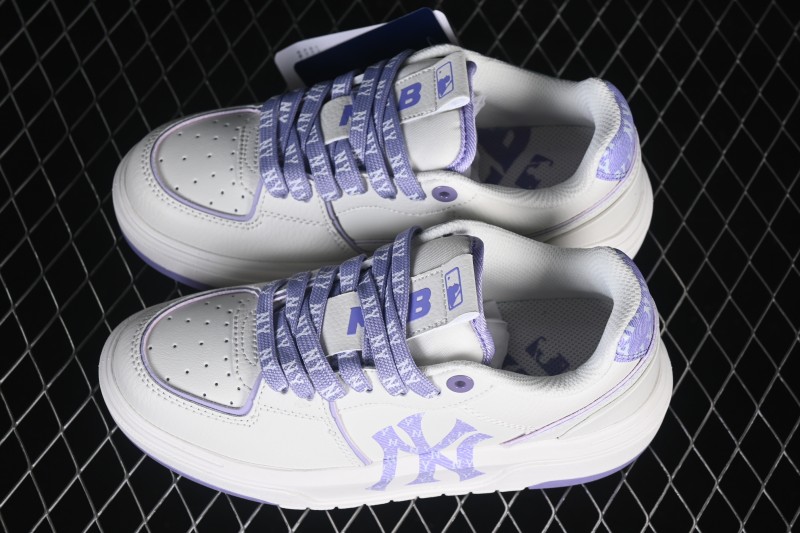 New York MLB Bigball Chunky Liner Denim Monogram New York Yankees Elevated Thick Sole Casual Sneakers - 3ASXM046N50LDS