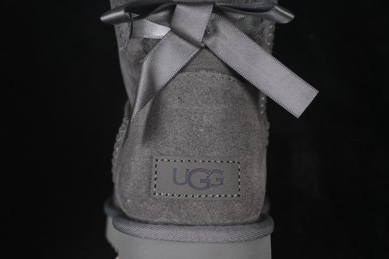 UGG Mini Bailey Button II Bow Ankle Snow Boots for Women - 1016501