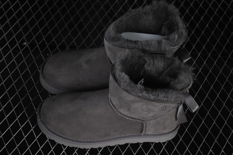 UGG Mini Bailey Button II Bow Ankle Snow Boots for Women - 1016501