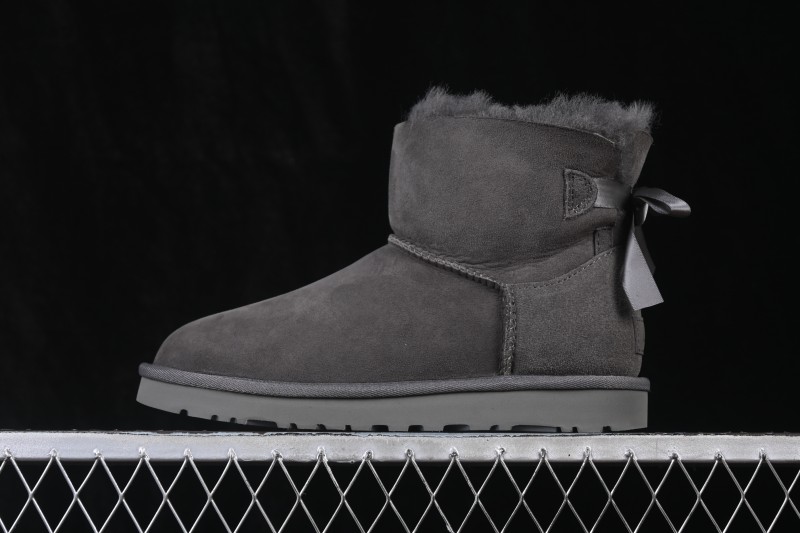 UGG Mini Bailey Button II Bow Ankle Snow Boots for Women - 1016501