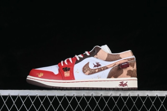Nike Air Jordan 1 Low Chinese New Year Year of the Horse Retro Basketball Shoes - IQ5321-121
