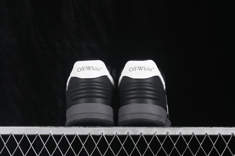 Off-White Out Of Office Low-Top Fashion Skate Shoes in Black and White - F