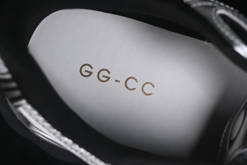 GG-CC Star Collection Casual Running Shoes for Men and Women with Breathable Knit Upper - G26U4372F Silver