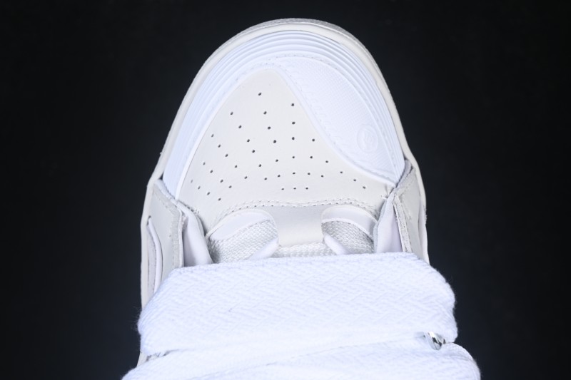 Lanvin Two-Tone Lace-Up Low-Top Casual Sneakers Grey White - AJE5