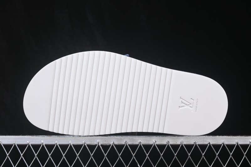 Louis Vuitton Comfort Flat Sandals Calfskin Suede Round Toe Slide - AJE5