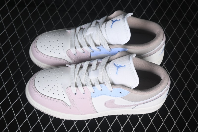 Nike Air Jordan 1 Low AJ1 White Pink Blue Low-Top Retro Cultural Basketball Shoes - IV3219-161