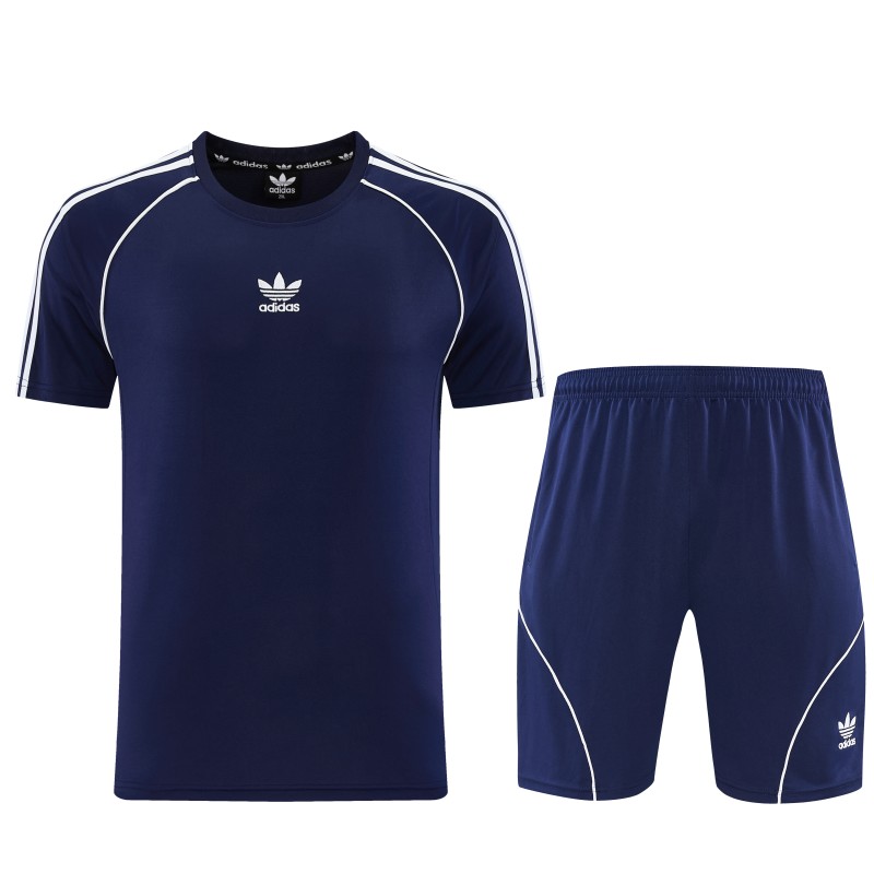 26/27 Adidas AD15 Royal Blue Short Sleeve+Soccer Shorts