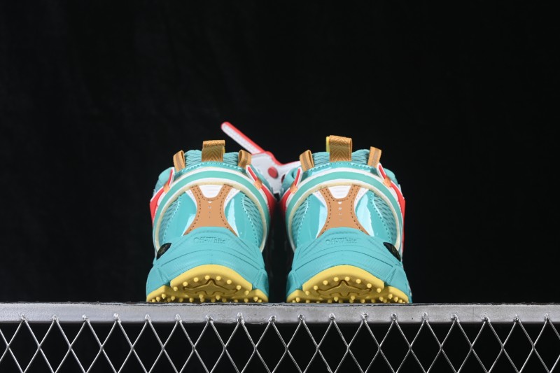 Off-White C/O Virgil Abloh Retro Running Shoes Emerald Green - AJF6