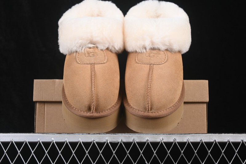 UGG Tazzelle H Tazzelle Water-Resistant Suede Winter Ankle Snow Boot with Fur Lining and Platform Sole - 1143791