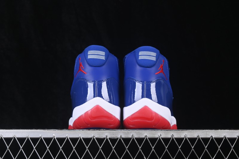 Air Jordan 11 Retro High-Top Basketball Shoes in Blue and Orange - CT8012-114