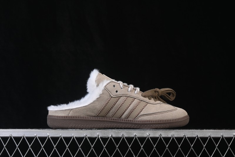 Adidas Samba OG Mule Casual Fleece-Lined Slip-On Shoes - HP5055