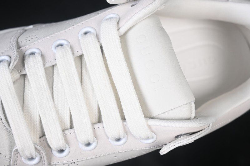 Gucci Primavera Screener Sneakers with Perforated GG Leather and Web Detail - FAGIV9078