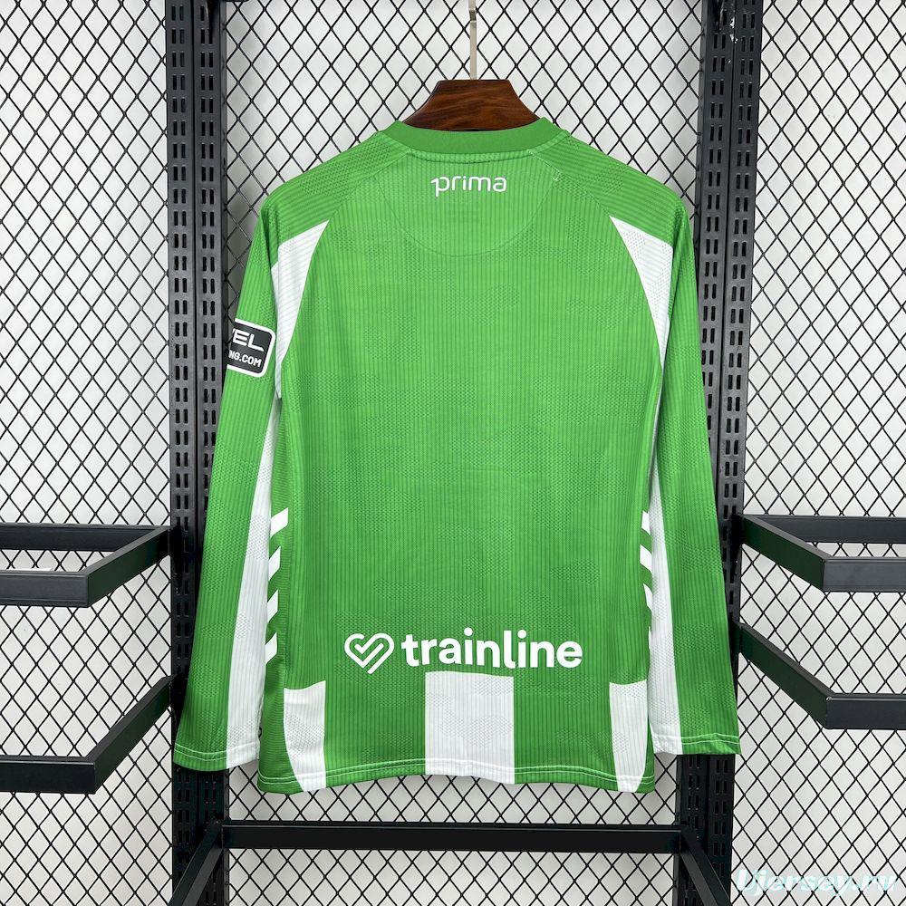 2025/26 Mens Real Betis Home Long Sleeve Jersey