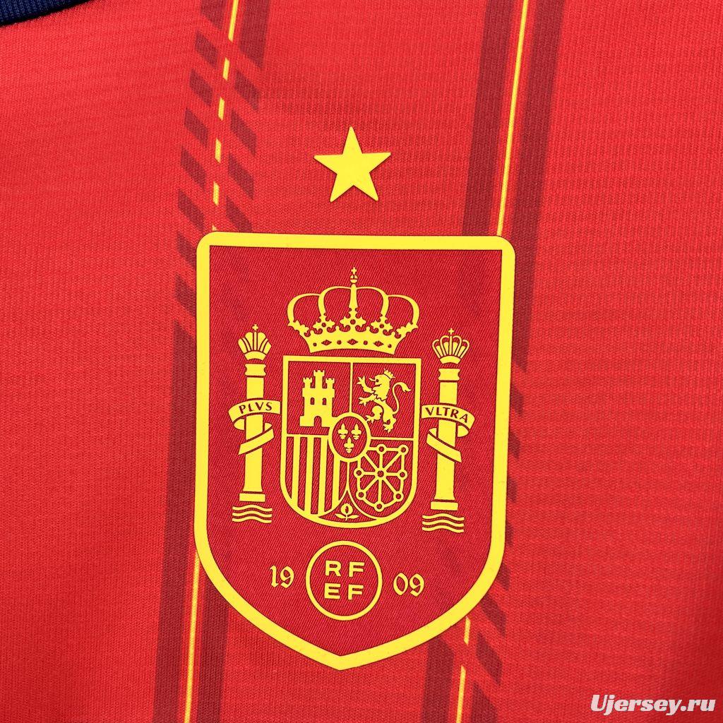 2026 Mens Spain World Cup Home Long Sleeve Jersey España