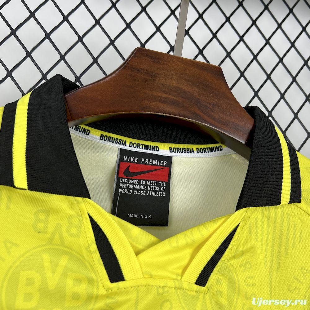 1996/97 Retro Borussia Dortmund Home Long Sleeves Jersey