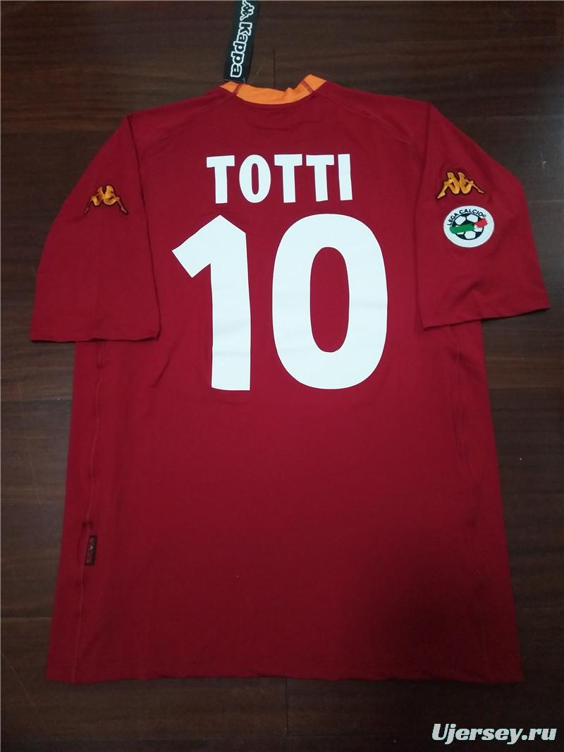 Retro 00/01 AS Roma Home Jersey