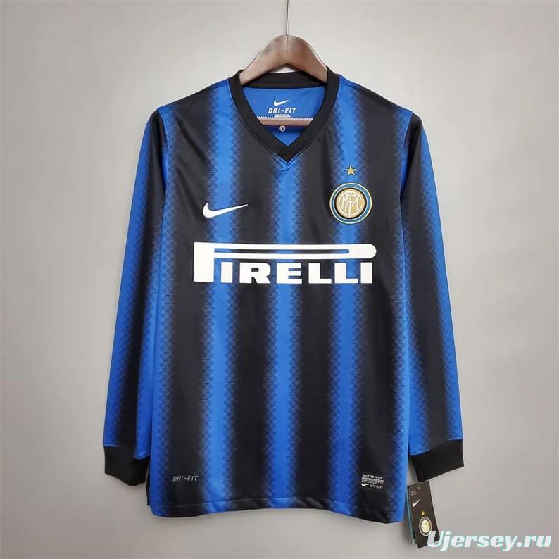 Retro 10/11 Inter Milan Home Long Sleeve Jersey