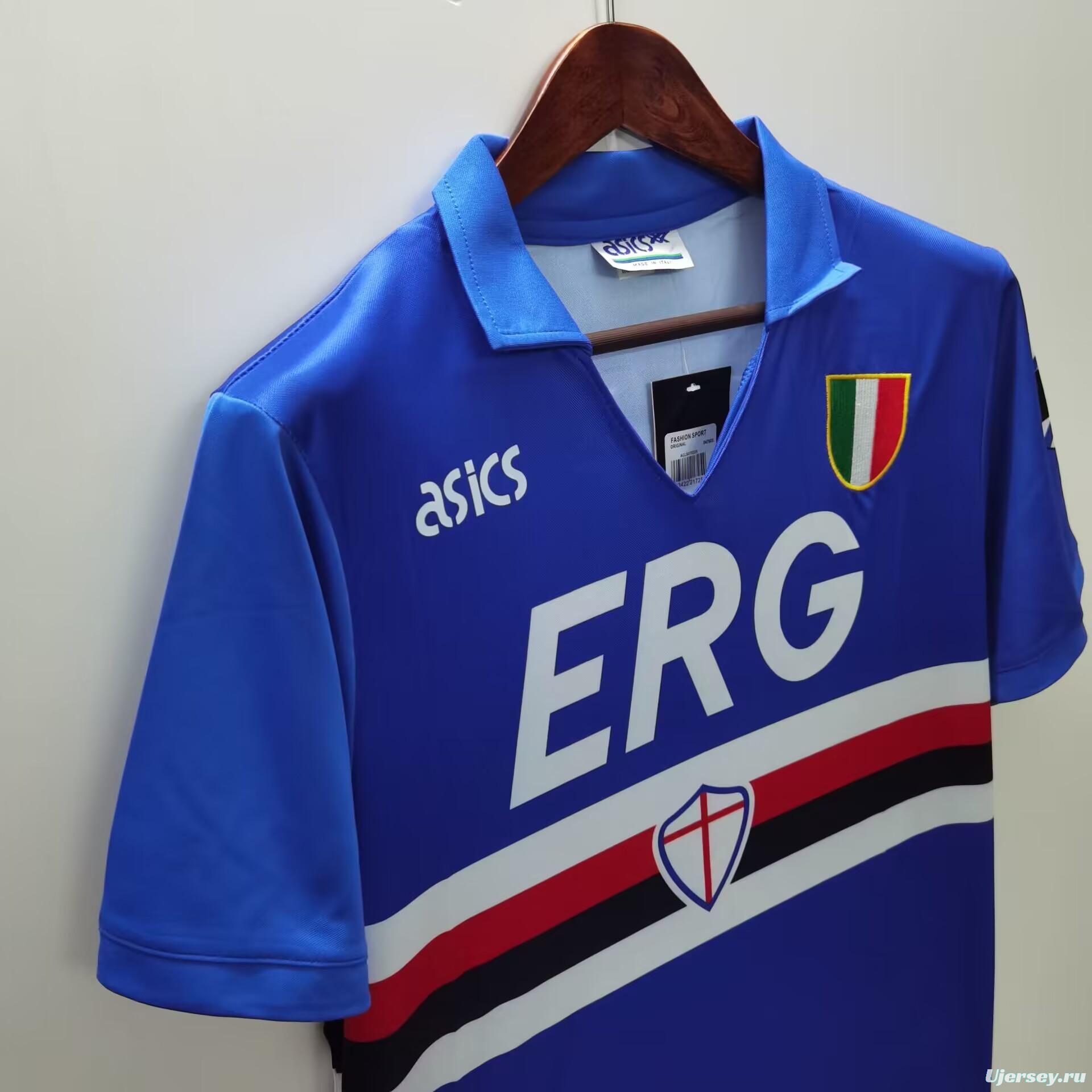 Retro 91/92 Sampdoria Home Jersey