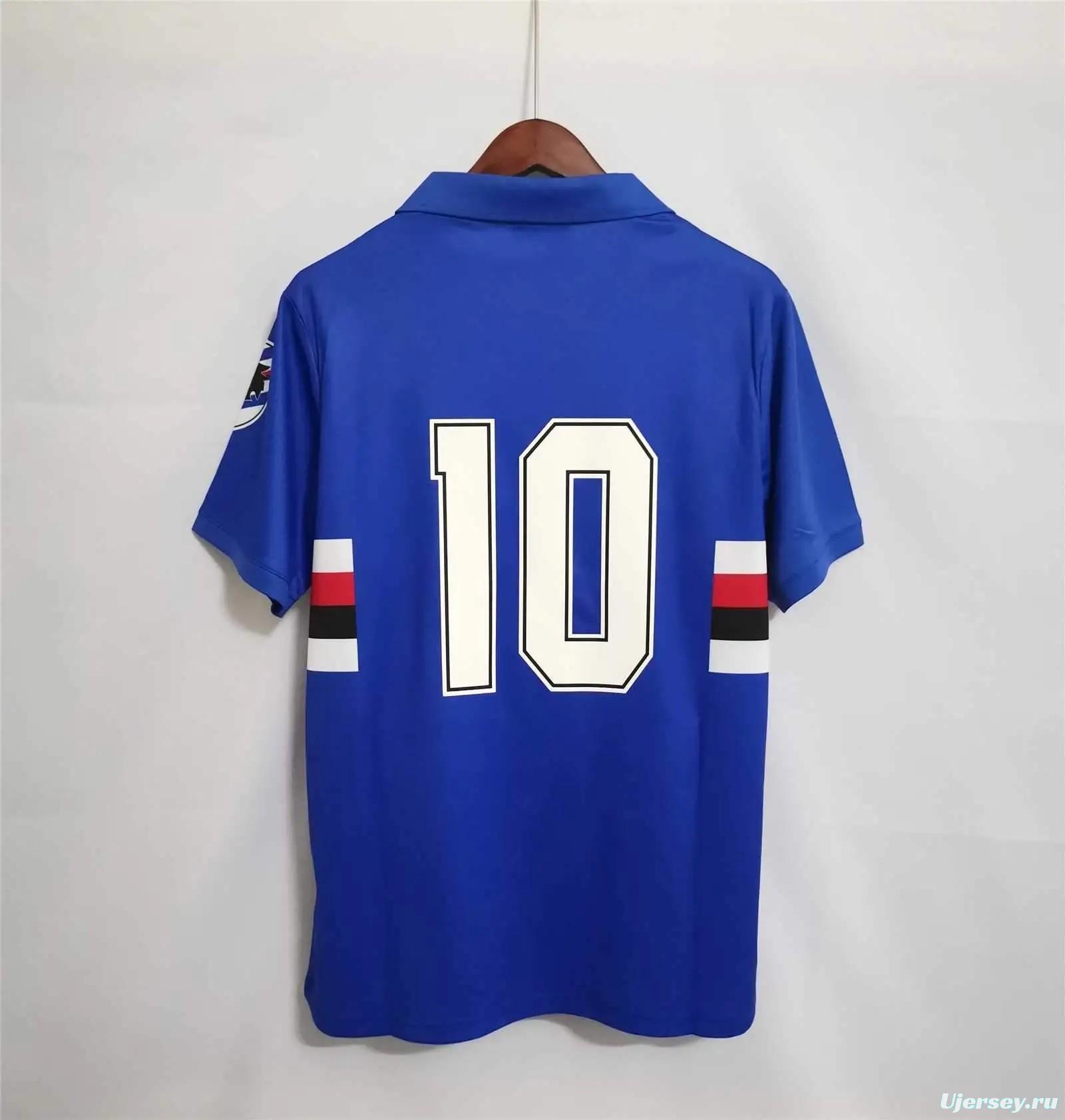 Retro 91/92 Sampdoria Home Jersey