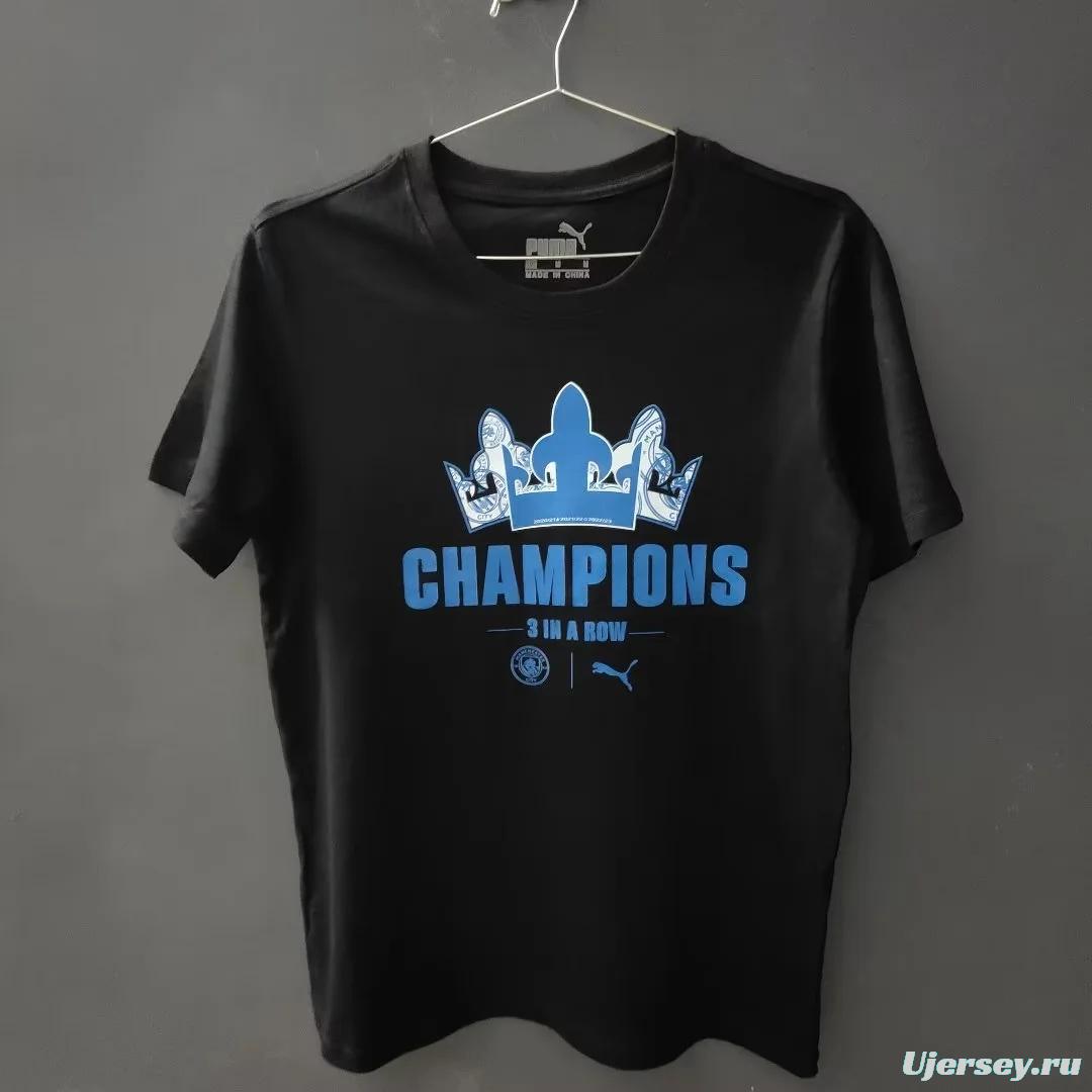 23/24 Manchester City Black Champion T-Shirt